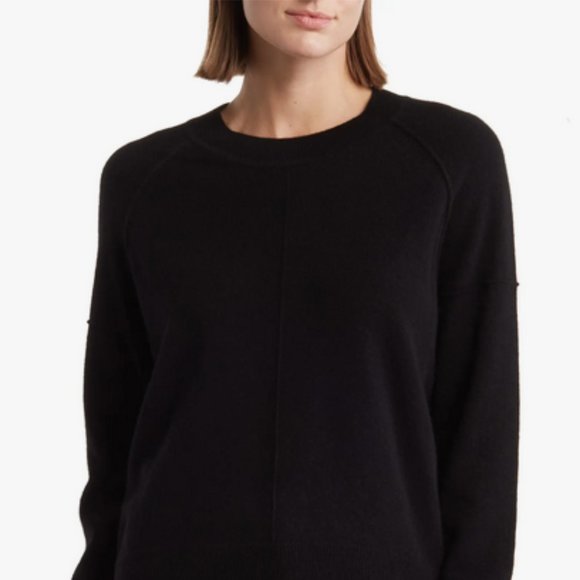 Design History Women's Black 100% Cashmere Drop Shoulder Size M Sweater NWT - Picture 1 of 9